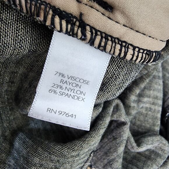 J. Jill Women Pants Size 3X Ponte Pull On Black Tan Checked Slim Leg Pocket Knit - Picture 8 of 9